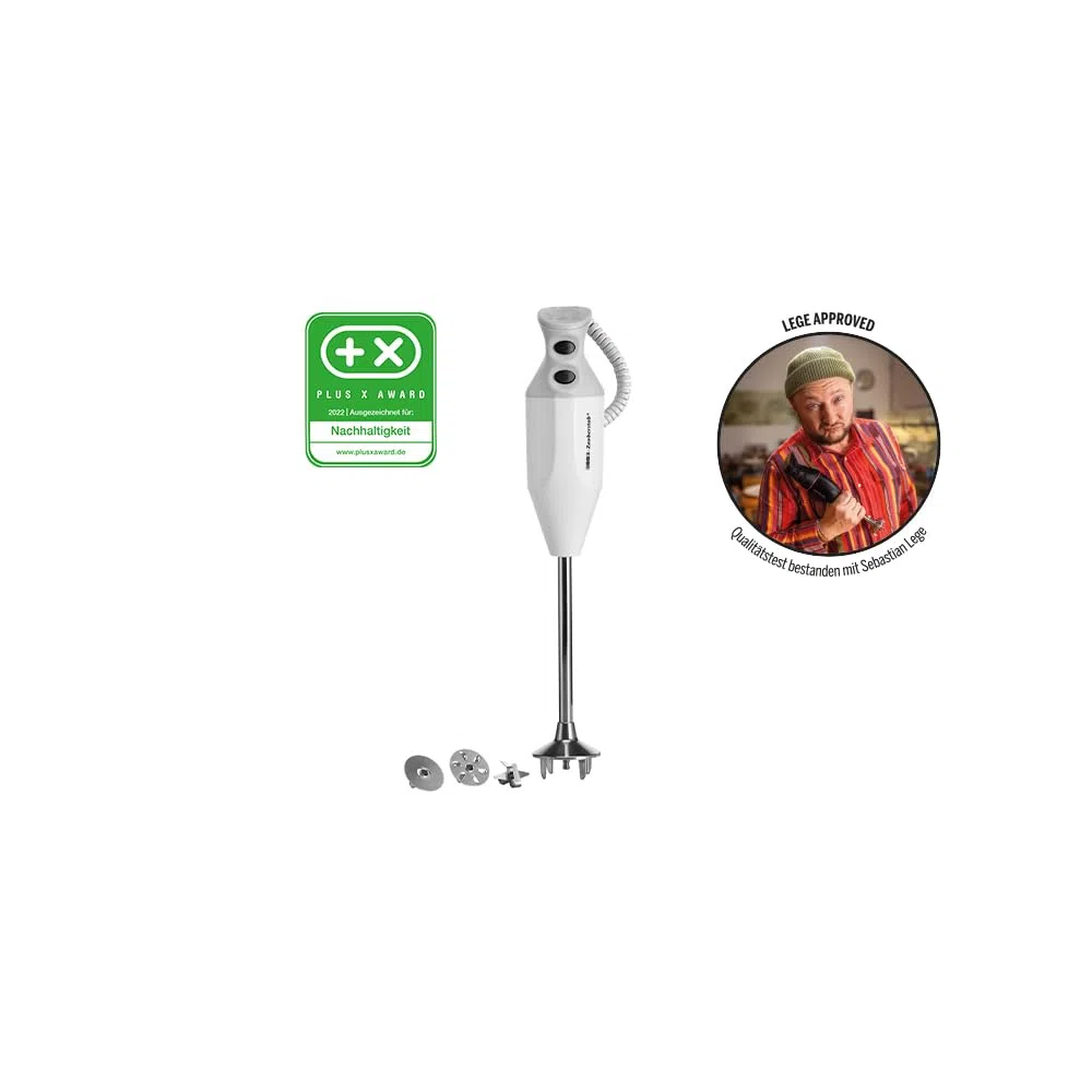 ESGE-Zauberstab P 200 Profi 90860 - Batidora de mano (incluye accesorios, hasta 17.000 rpm), color blanco y gris