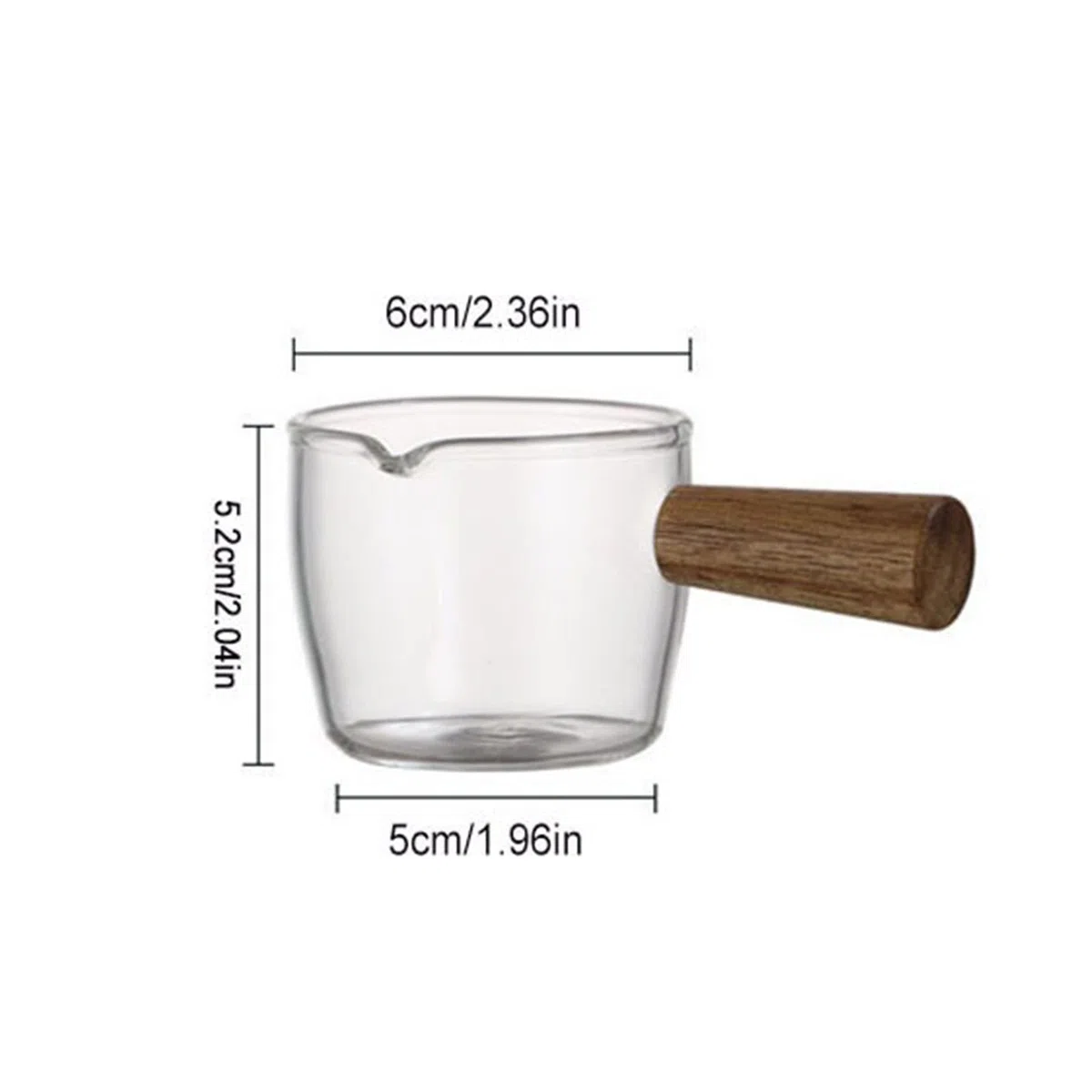 Jarra de Cafe Jarra de café Cafetera Mini Lechera Cafetera de Vidrio Tetera de Leche Mini Tetera de Leche Cafetera Leche Duradera Café (Color : 100ml Brown)