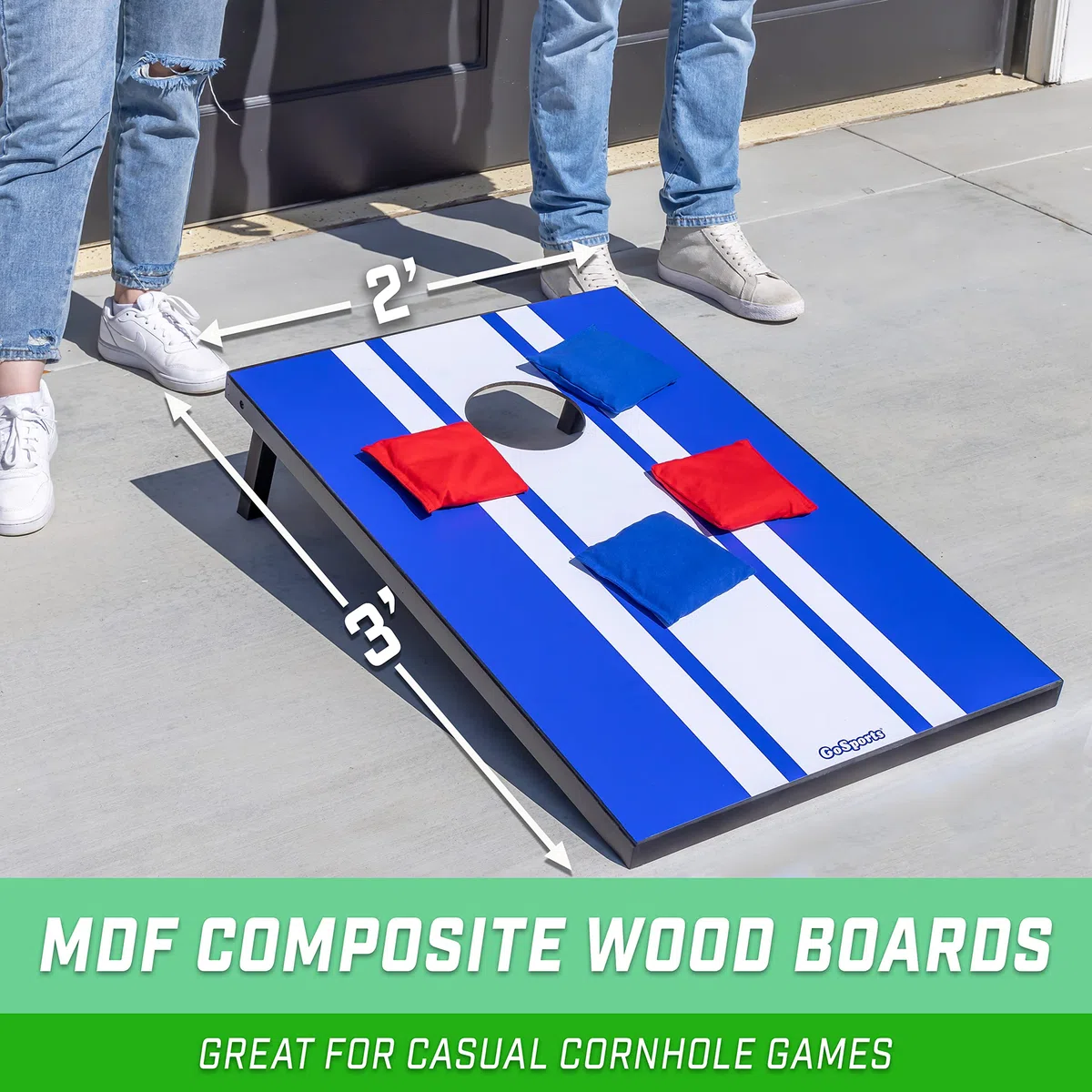 GoSports Juego clásico de Cornhole: Incluye 8 puf, Estuche de Viaje y Reglas de Juego (elección de Estilo)