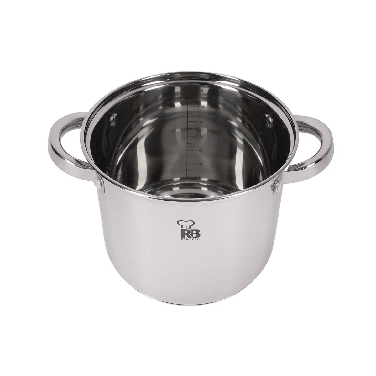 Renberg BATERÍA 8PCS, Acero Inoxidable, Silver, 4 L