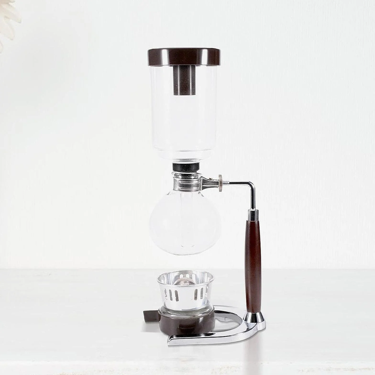 Cafetera de Sifón, Vidrio, Transparente Y Ligero Elegante Elegante Sof Vacuum para El Café Home Cafe Lovers Gift, tal como se describe, 360 Ml