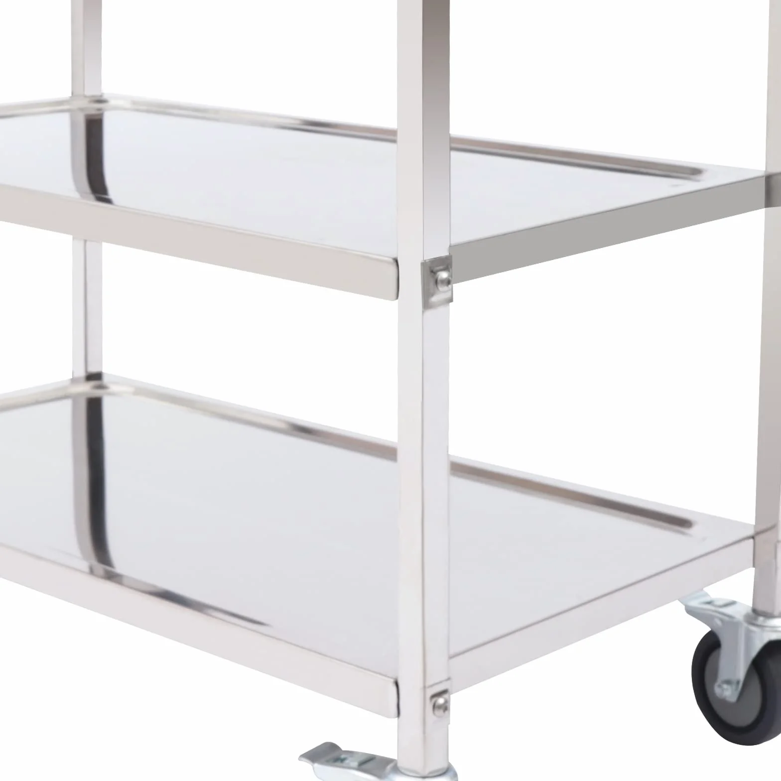 Carrito de servicio de acero inoxidable para cocina, carrito de cocina, carrito de cocina, carrito de transporte, carrito de transporte, carrito auxiliar, para restaurante y cocina