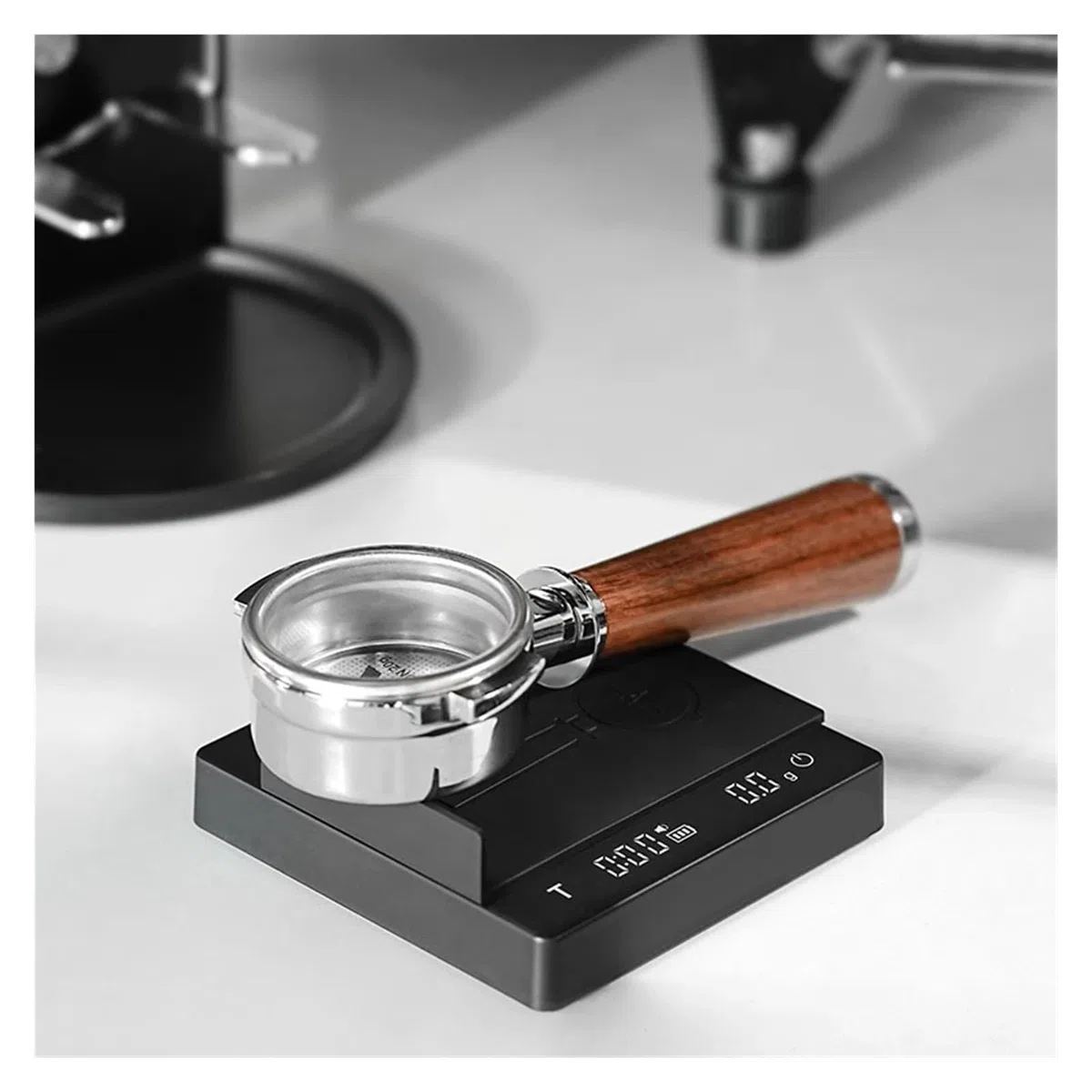 Bascula de Cocina, Báscula de café inteligente con temporizador, báscula de cocina de alta precisión, báscula for café de goteo, báscula for espresso, herramienta de barista for el hogar(Black2.0)