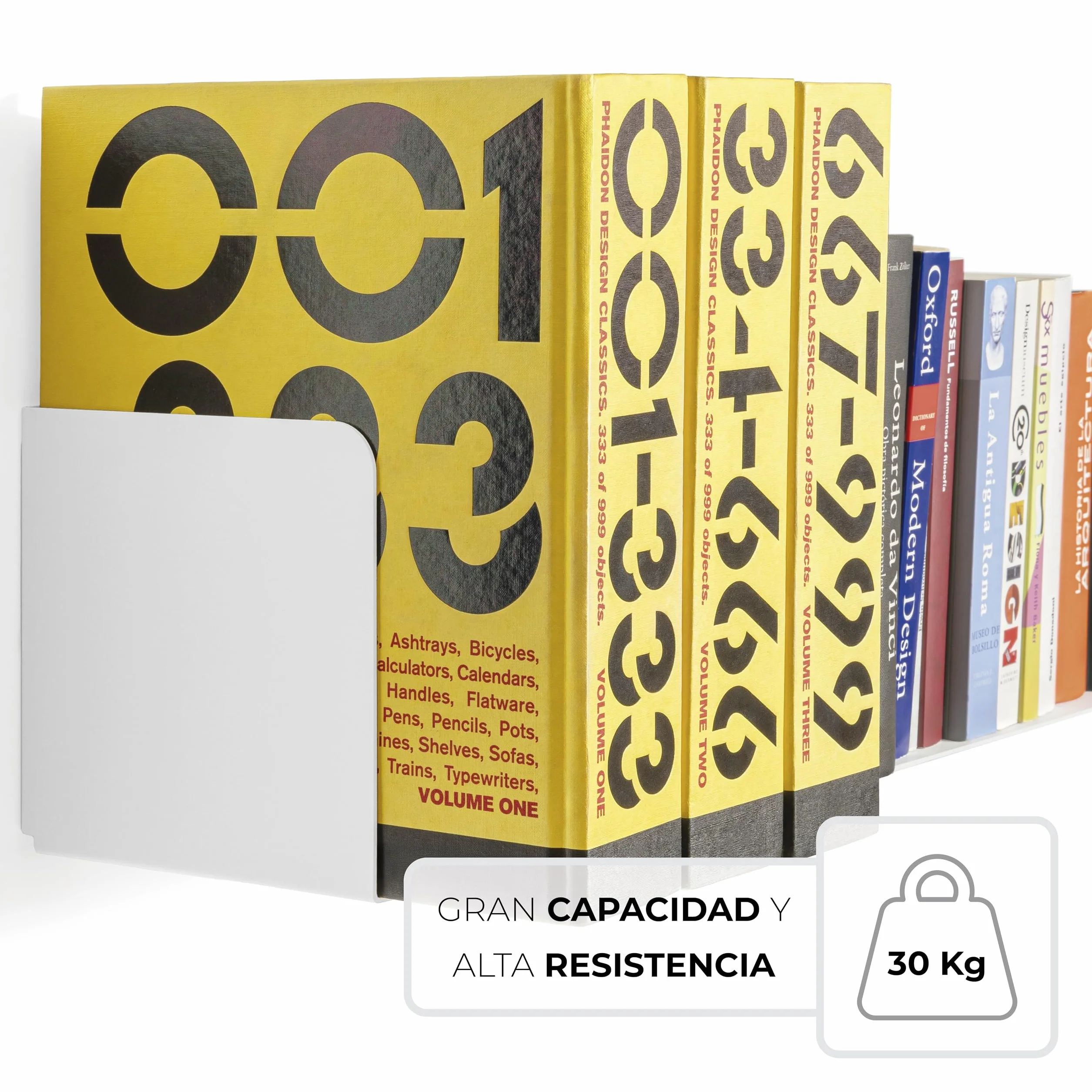 Pack de 2 Estanterías de Pared | 70x15 cm | 100% Acero | Fabricado en Europa | Estanteria Libros | Baldas Flotantes Pared | Estanteria Blanca | Estanterias Pared | Estante Flotante Pared