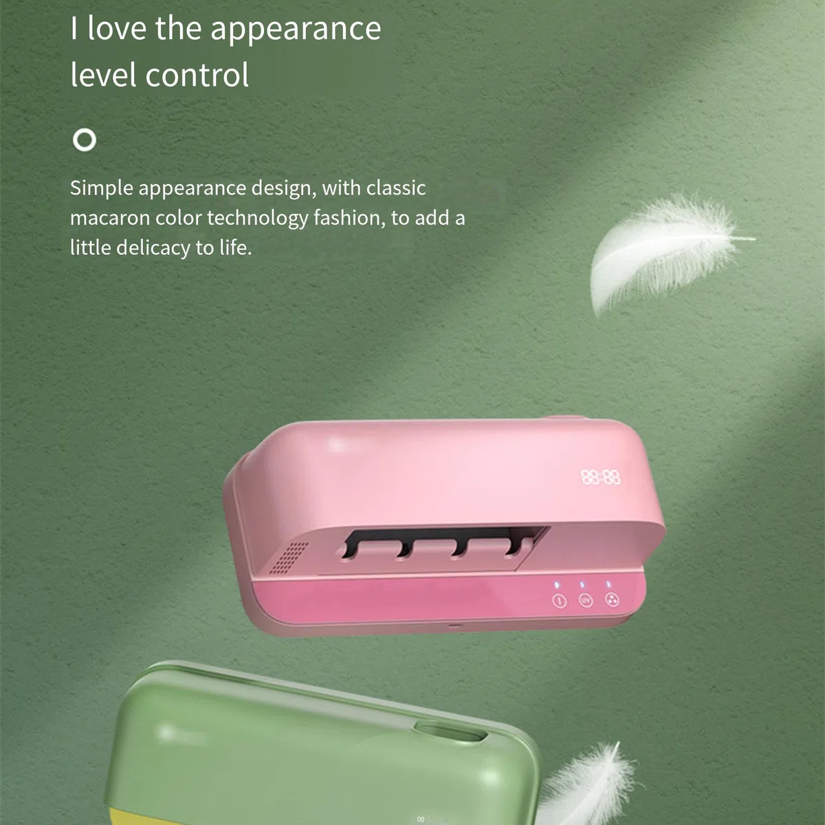 Soportes de cepillo de dientes montados en la pared para baño, esterilización Uv de secado inteligente, estante de almacenamiento sin perforaciones, soporte para cepillo de dientes,Pink