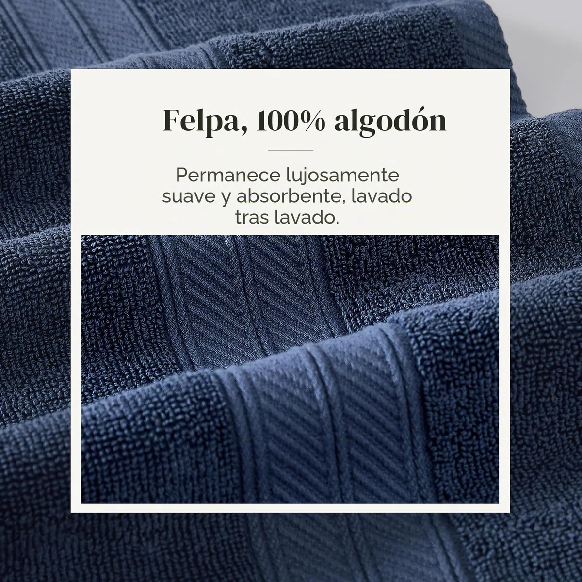 Modern Threads Trefoil - Juego de 6 Toallas de Jacquard teñidas de Hilo Reversible de Filigrana, Toallas de baño, Toallas de Mano y paños de baño, súper absorbentes y de Secado rápido, 100% algodón