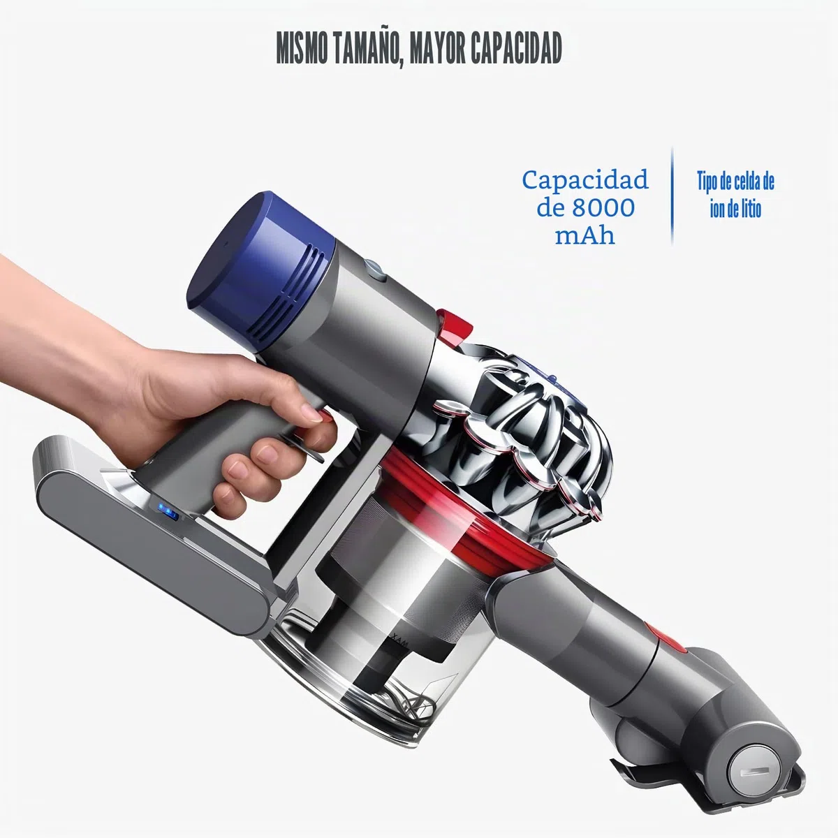 8000mAh Batería para Dyson V8, Batería de Repuesto para Dyson V8 Compatible con Dyson Absolute Animal Series Motorhead Absolute Pro SV10 Aspirador de Mano con 2 Filtros