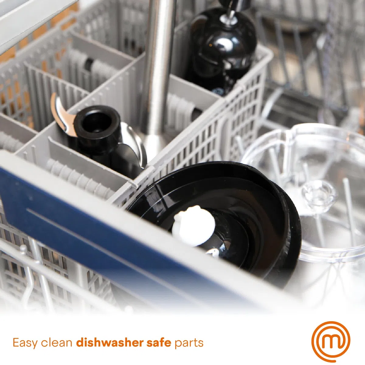 MasterChef - Licuadora de inmersión de mano, de acero inoxidable con accesorio picador y jarra de medición, batidora de puré para hacer alimentos para bebés, sopa, salsas, etc., 400 W