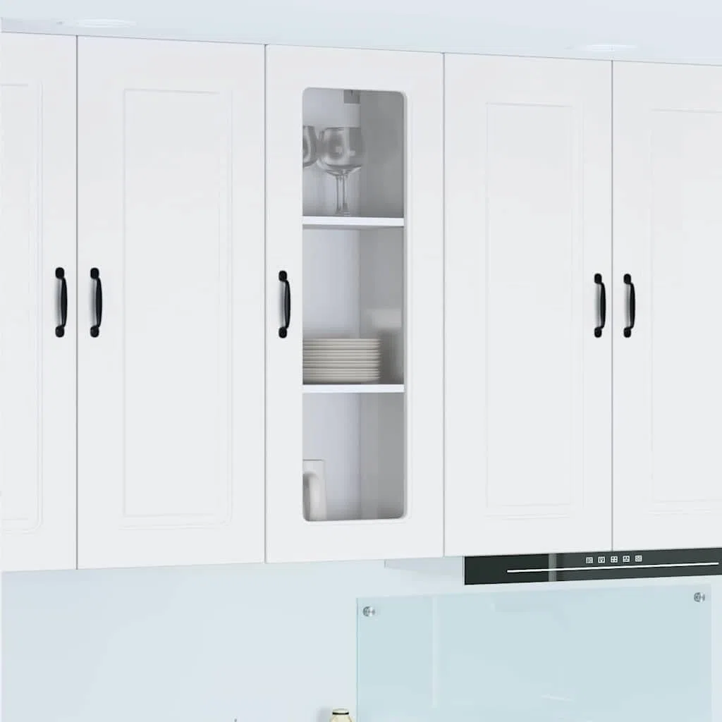Armario de cocina de madera blanco 40 x 31 x 100 cm con puerta y 3 estantes, armario de pared para cocina y comedor, armario auxiliar versátil y organizador para vajilla y suministros