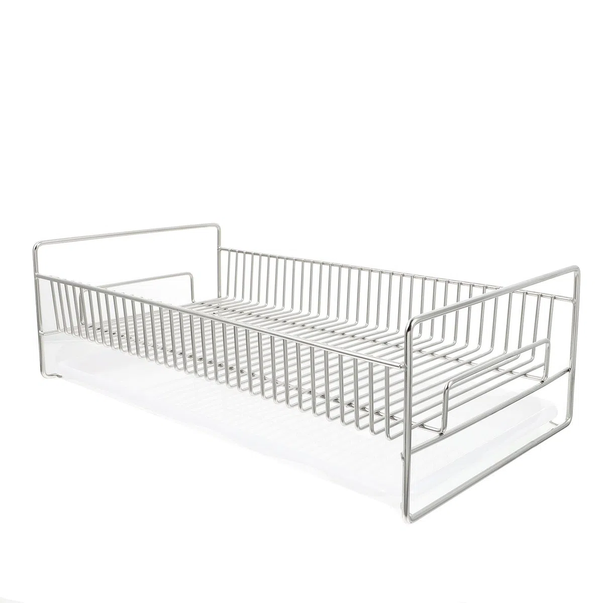 ibasenice Escurridor de Cocina de Acero Inoxidable Rejilla de Drenaje y Bandeja Recogegotas, Seguro Bordes Ásperos para Utensilios de Cocina
