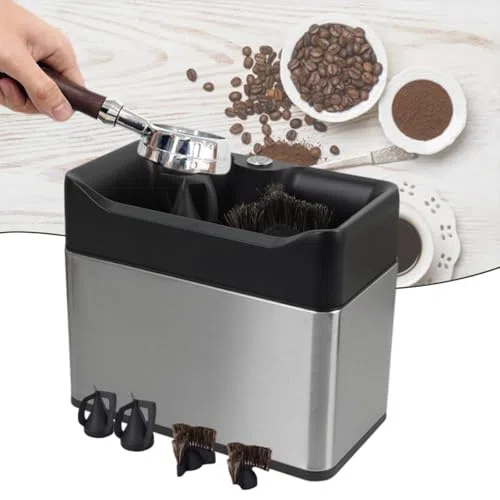 Caja de Golpe Automática para Espresso, Limpiador Eficiente de Portafiltros, Herramienta para Eliminar Residuos de Café, para Bares de Café Domésticos y Comerciales
