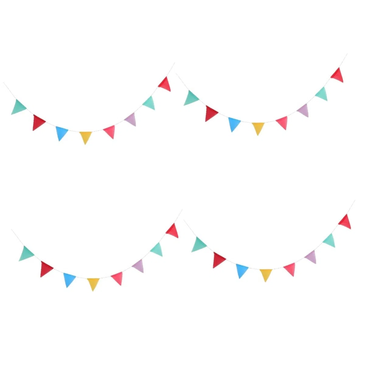 Alipis 4paquetes Banderines Triangulares De Tela Para Bodas y Decoración Reutilizable De Guirnalda De Tela Chic Para Celebraciones