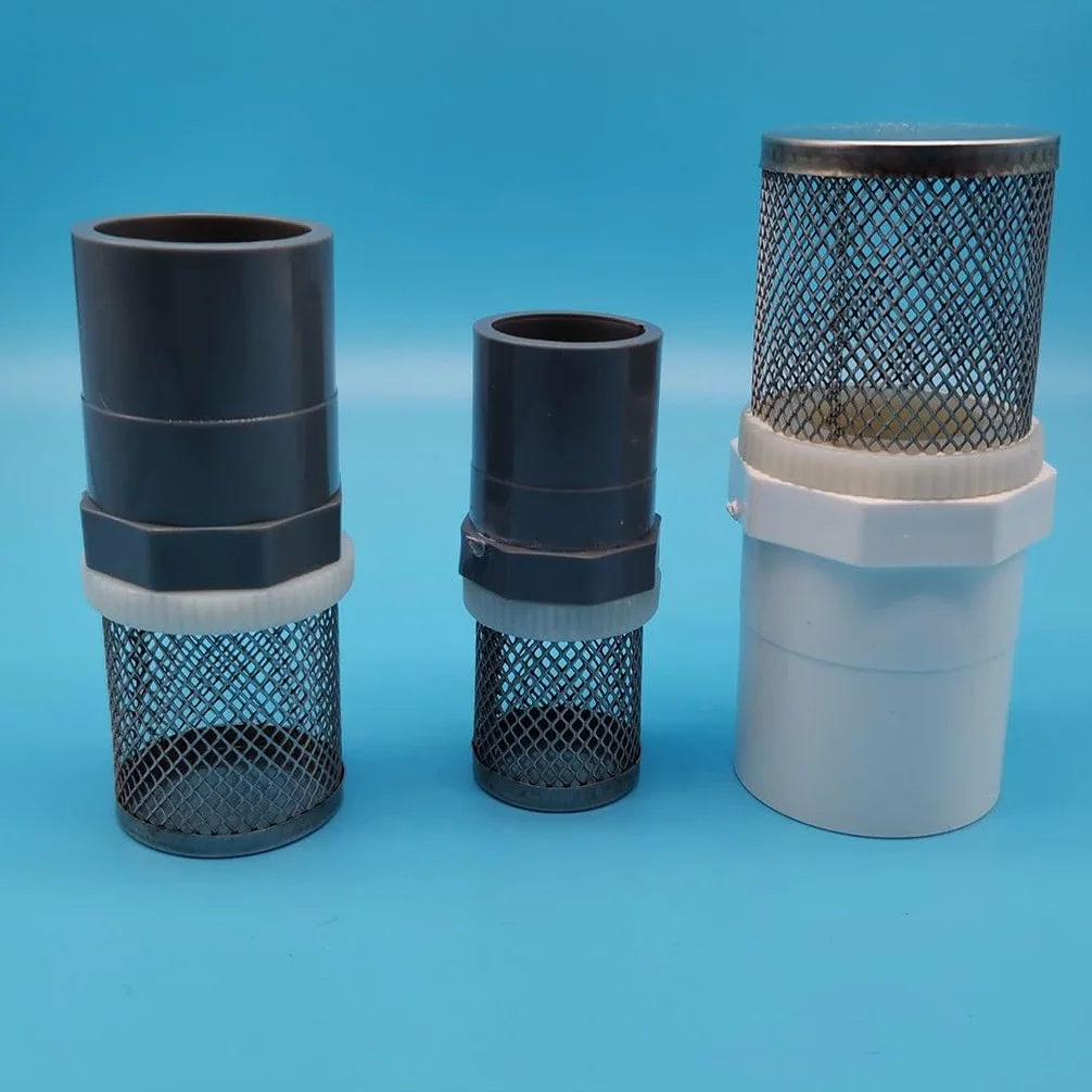 Filtro para Bomba de Agua, Filtro de PVC for Bomba Agua riego jardín, Accesorios tubería Acuario, 20/25/32/40/50mm, 1 Uds(Grijs,Inside Diameter 25mm)