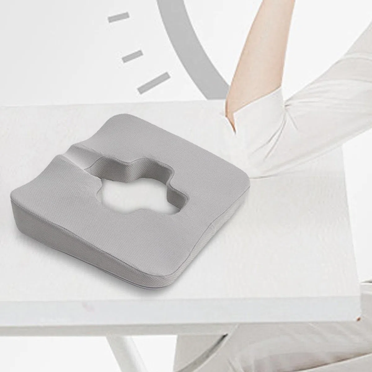 Cojín de asiento de espuma para automóvil, cojín de asiento de silla de | Almohadilla ergonómica larga para mujeres, hombres, adolescentes, s