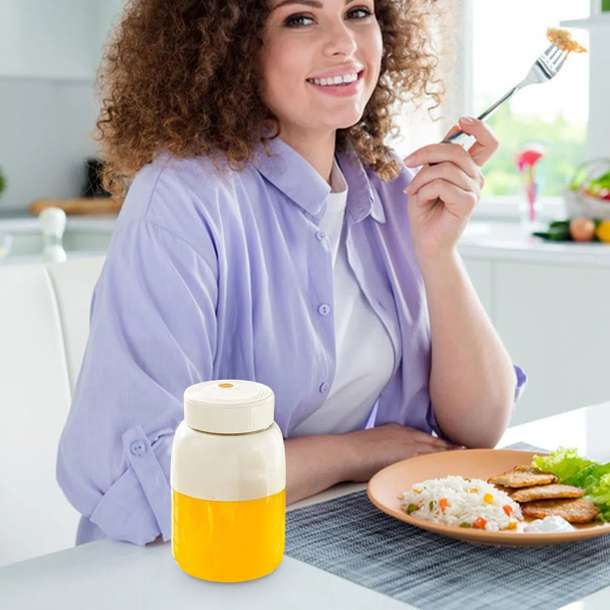 Batidora De Alimentos - Vasos Mezcladores Portátiles,Mezcladora Eléctrica Manual Multifuncional Para Excursionismo Viajes Preparación De Comidas Deporte Acampada Zumos Bebidas Frutales Caseras