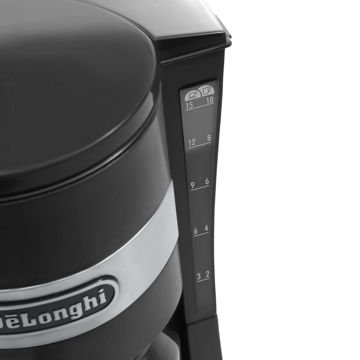 De'Longhi ICM15210.1 Cafetera de goteo para 10 tazas, 900 W, 1.25 L, acero inoxidable, negro