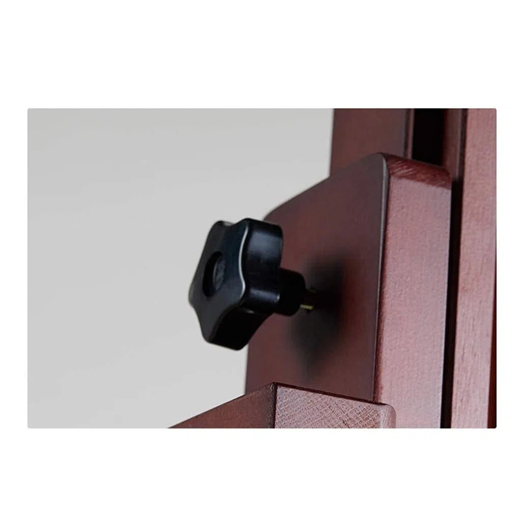 SAeWare Madera maciza, profesional, grueso, grande, con ruedas, 190-370 cm, altura ajustable (negro, 59,5 x 60 x 190 cm)