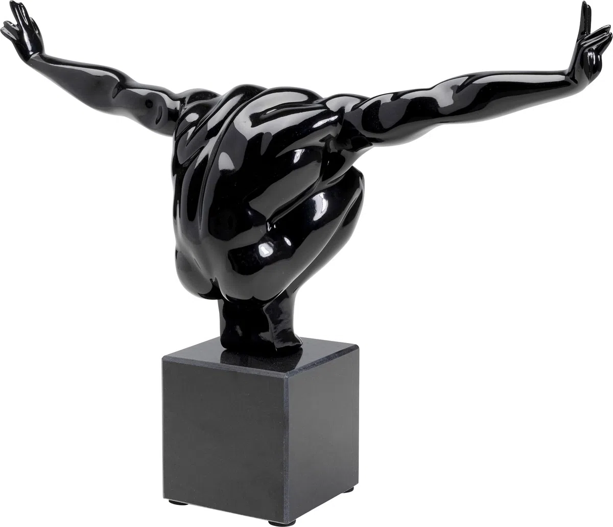Kare 30796 - Estatua decorativa, 29 x 43 x 15 cm, color negro