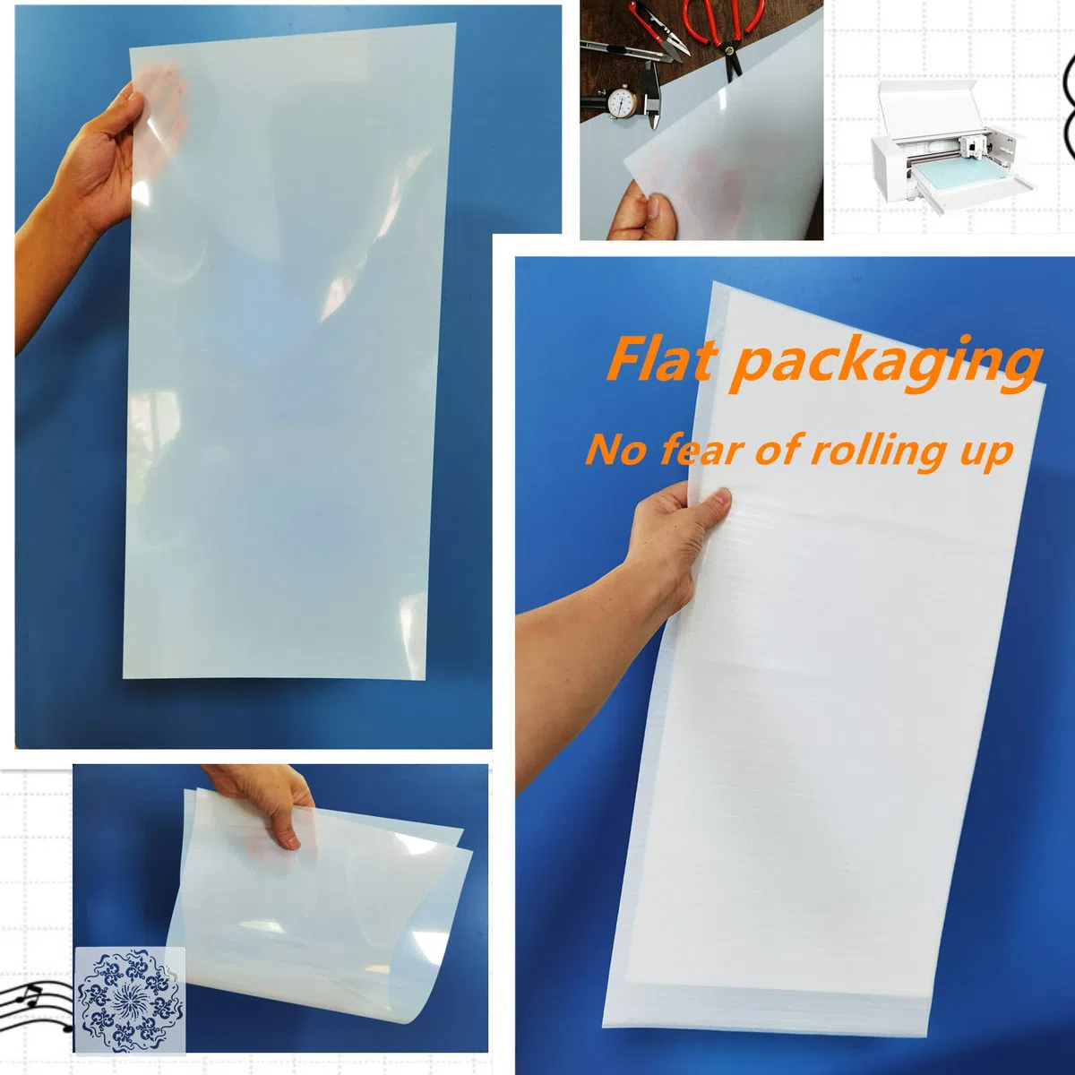 12 x 24 pulgadas, 8 hojas de 10 mil Mylar hoja de plástico de PET traslúcido lechoso para hacer plantillas Cricut, silueta, girocorte material de plantilla de herramienta (10 mil, 12 x 24, 8 paquetes)