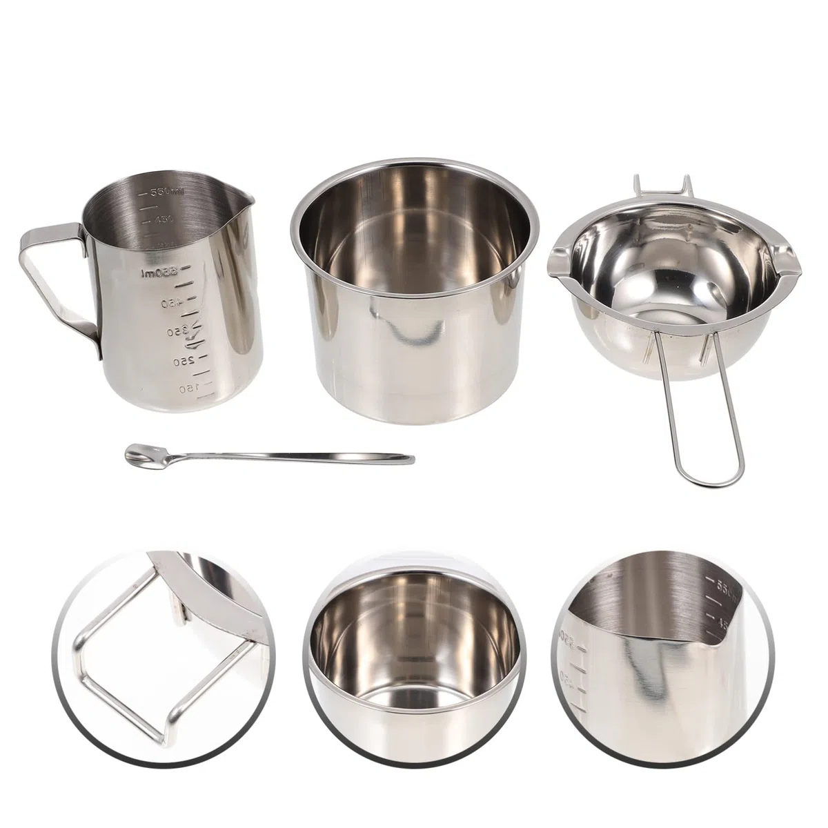 OSALADI Kit para Hacer Velas Artesanales Herramientas Fáciles de Usar Acero Inoxidable Plata y Accesorios Creativos para Elaboración Detallada en Casa