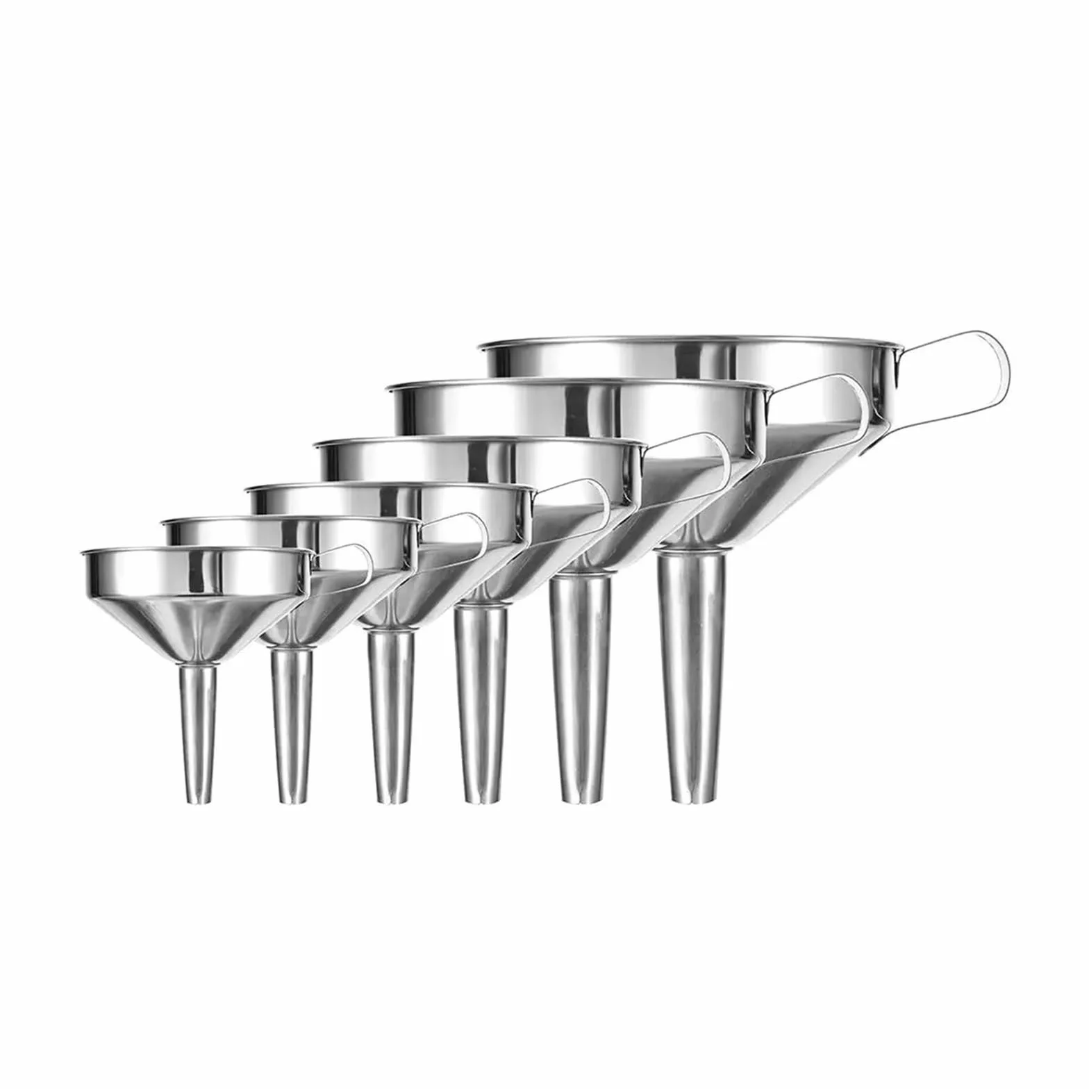 Embudo metálico de acero inoxidable, Colador de filtro desmontable de embudo de cocina grande de acero inoxidable for aceite de cocina(20 CM)