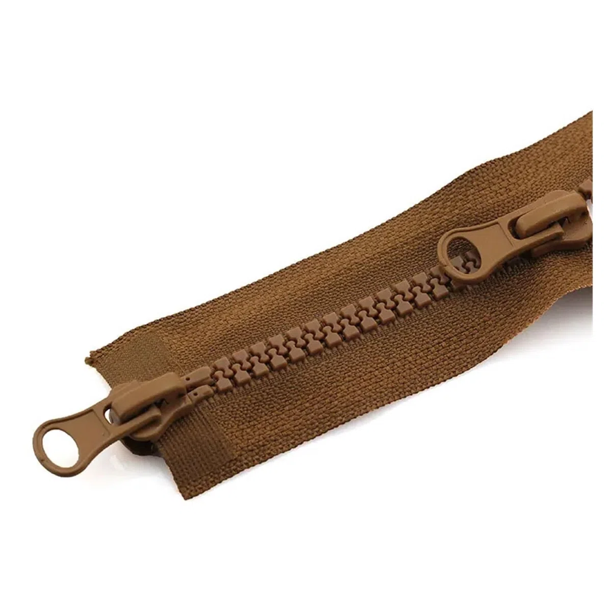 Cremalleras de extremo abierto for coser, cierre de cremallera de chaqueta deslizante doble de 80/90cm for suministros de costura hechos a mano DIY(Brown,90CM-5#)