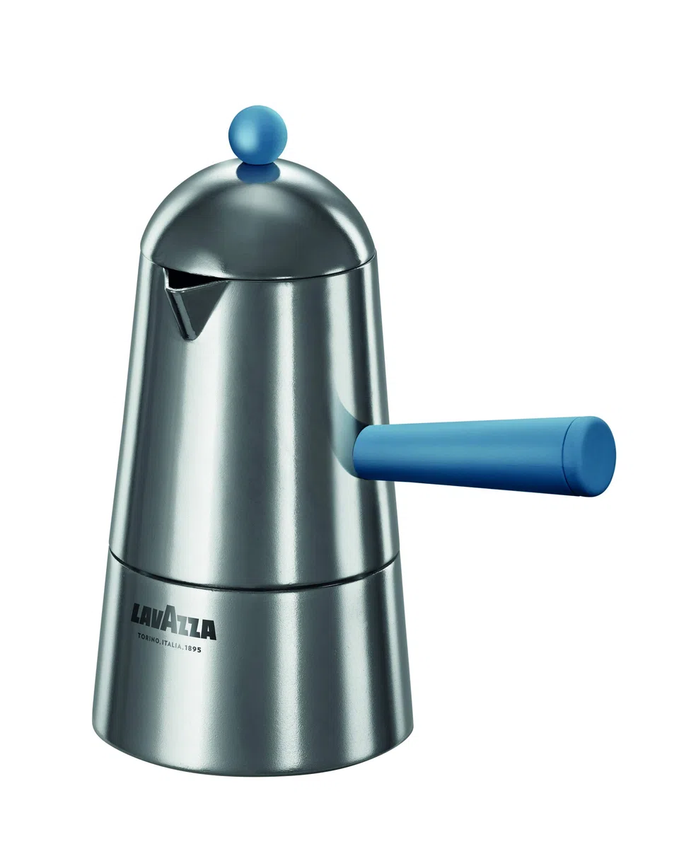 ILSA Carmencita Cafetera Espresso, Aluminio, Mango y Pomo Azul, Inducción, 6 Tazas