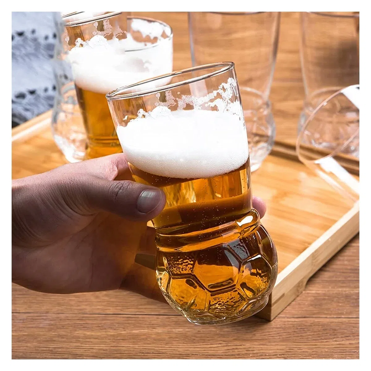 Vaso de cerveza, vasos de cerveza, jarra de cerveza en forma de fútbol, jarras de cerveza de barril, vaso de zumo de trigo, jarra de agua doméstica, jarras de cerveza