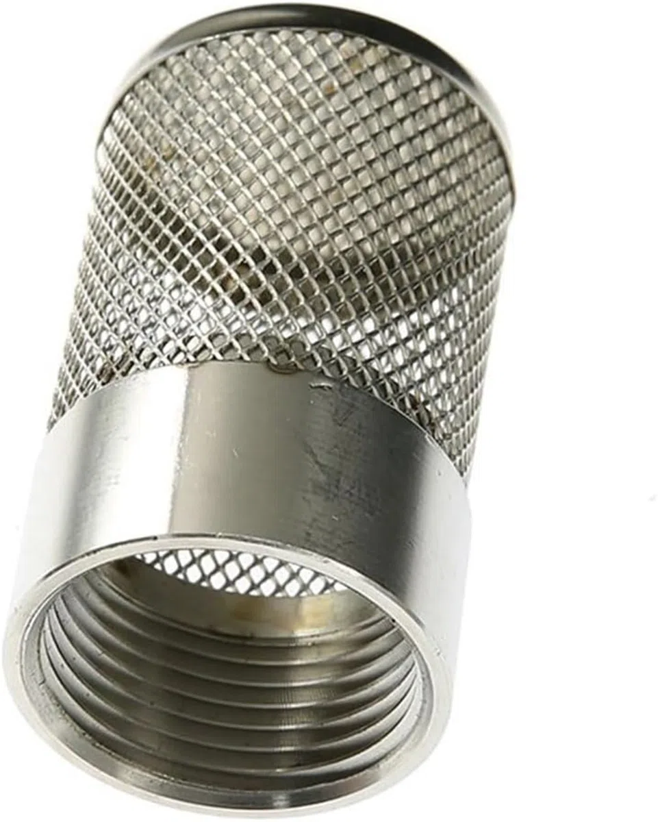 Filtro de Bomba de Agua de Acero Inoxidable - Rosca Hembra de 1/2", 3/4" y 1" con Cubierta de Malla de succión for hidrolimpiadoras, riego de Jardines y acuarios,Filtros para tuberías(1/2"