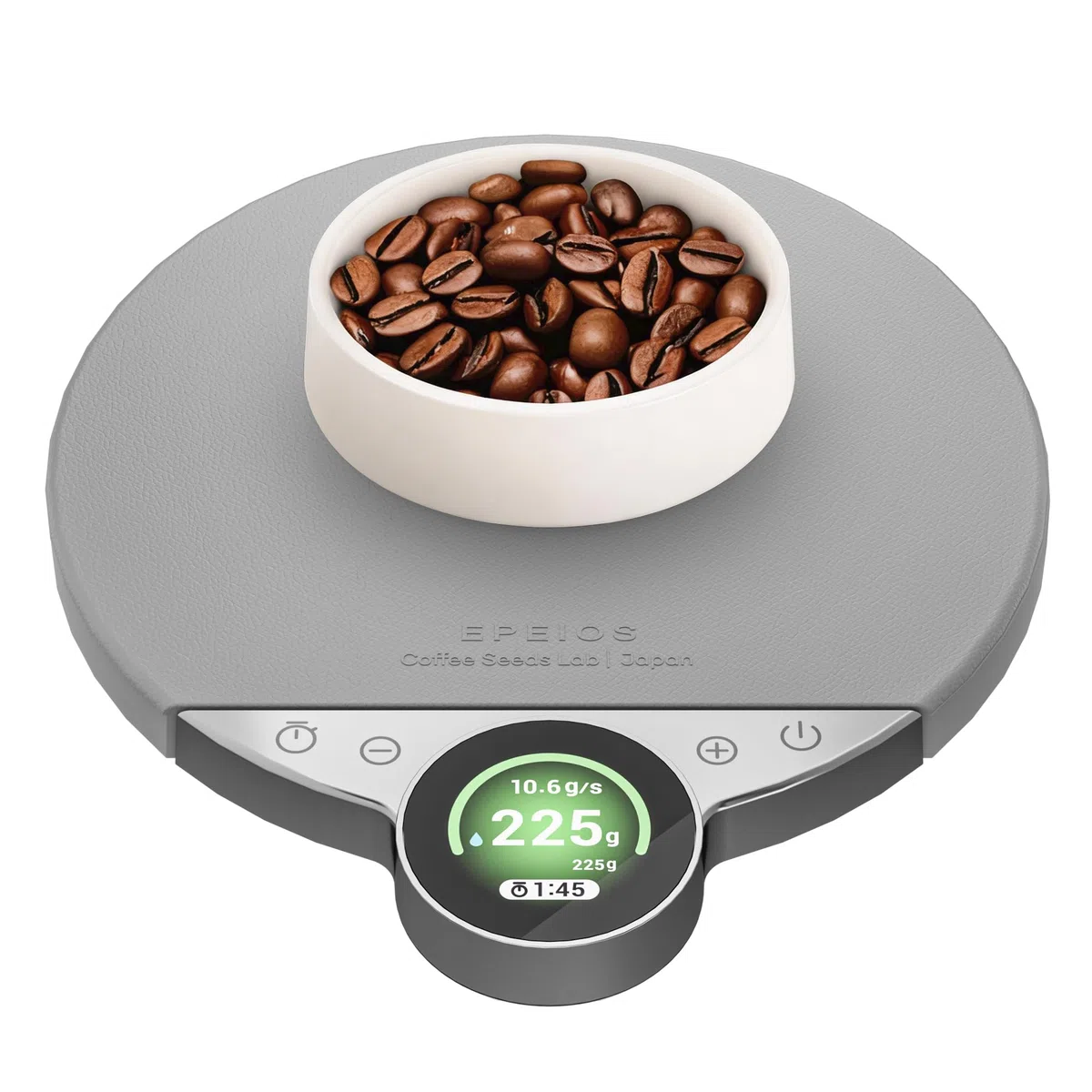 Cocinare Balance Pro - Báscula de café de precisión de 0,1 g, 3,5 kg digital con temporizador, báscula de cocina para café y alimentos, control de aplicaciones (plata)