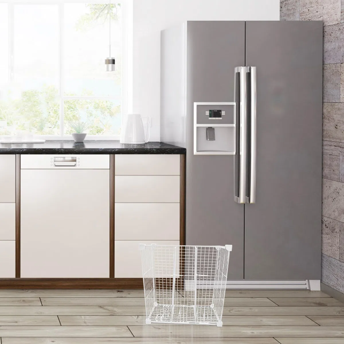 Cabilock Cestas Organizadoras para Congelador de Arcón Separadores sin Metal con Compartimentos Profundos Estante Modular para Refrigerador Contenedores Resistentes para Almacenamiento y