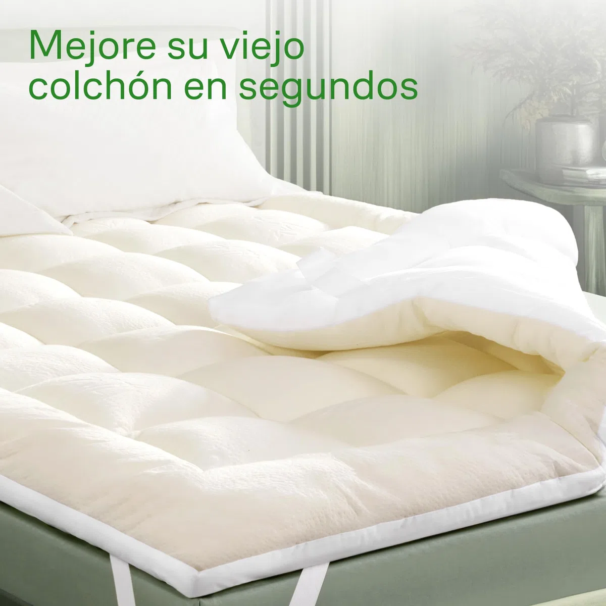 Niagara Sobrecolchón de bambú | Topper para colchón 135 x 190 cm | Grosor 3 cm | Refrescante, Transpirable para aliviar el Dolor de Espalda, Bolsillos Profundos para colchones de 20-50 cm