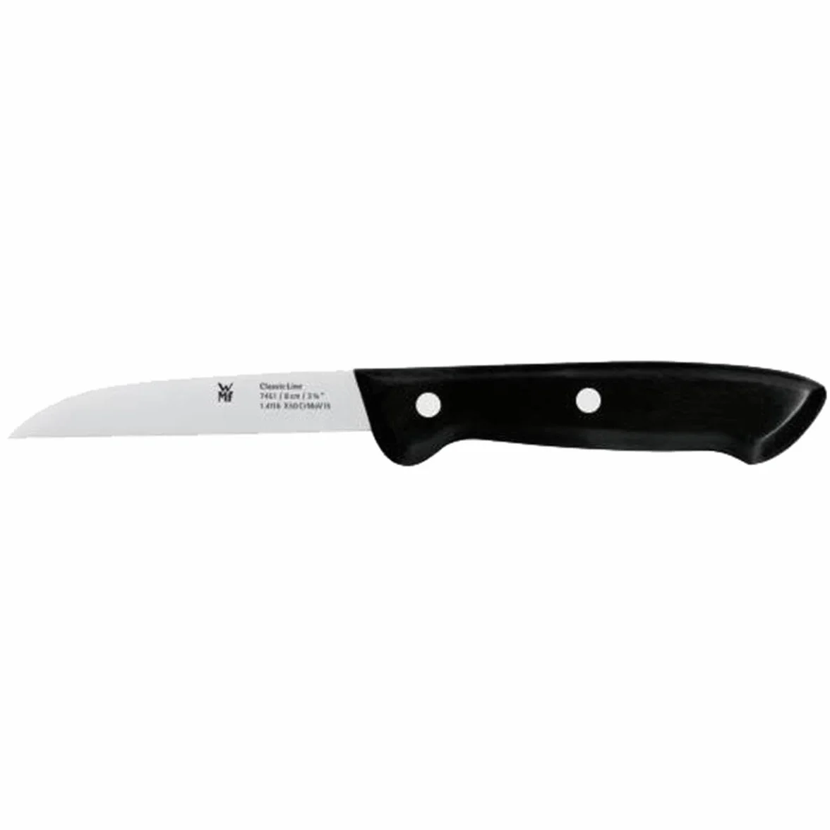 WMF Classic Line - Bloque de cuchillos equipado con 5 cuchillos, taco de madera de abedul, cuchillos con hoja de acero especial inoxidable, mangos remachados