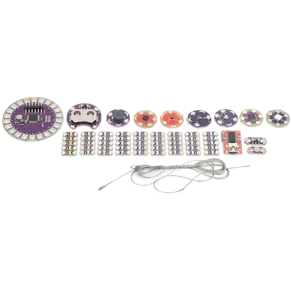 Kit Básico de Electrónica Lilypad Kit Electrónico de Costura para Lilypad, Aproveche el Poder de la Costura Electrónica y los Textiles con Proyectos de Entrada Que Utilizan el