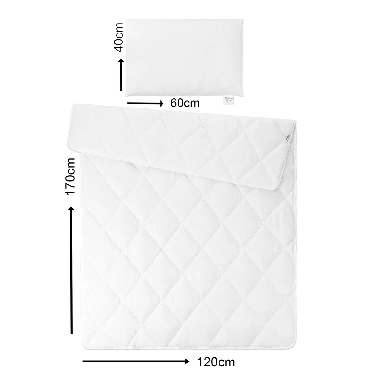 Edredón para niños 120 x 170 cm para todas las estaciones + Almohada 40x60 cm - Edredón + Almohada para cama 80 x 160 cm Suave y cómodo - Sin químicos (120x170cm + 40x60cm (cama 80x160cm
