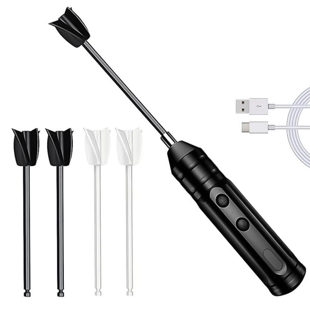 Mezclador resina, mezclador eléctrico mano con 4 palas agitación reutilizables 1/4 de pulgada agitador resina epoxi para resina, mezcla silicona, pintura, resina brillo, esmaltes