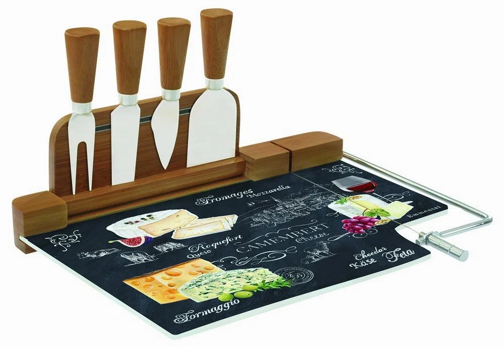 sans marque Sin Marca 810 WOCH Queso sobre Pizarra Servicio Queso 4 Piezas