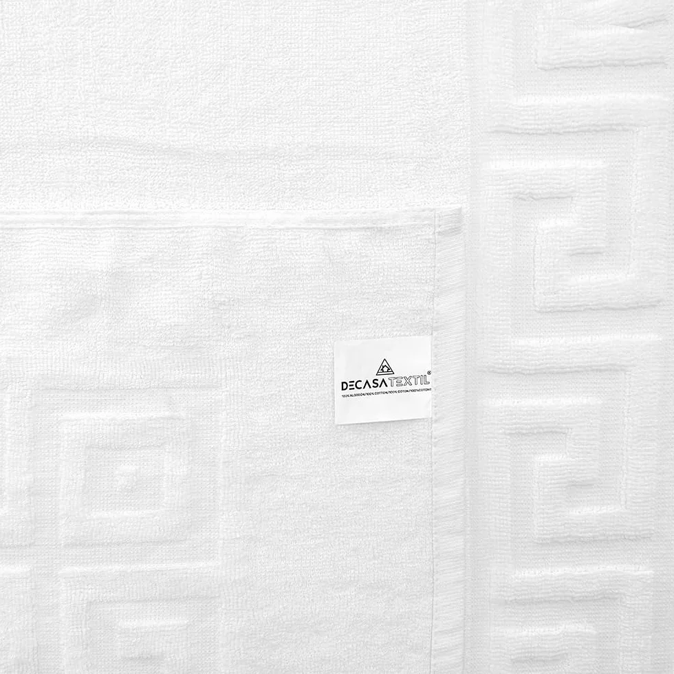 DECASATEXTIL Pack 12 Toallas Lavabo Blancas - 50x90cm - 500 gsm 100% Algodón Premium - Toallas Baño - Toallas Manos - Calidad Hotel