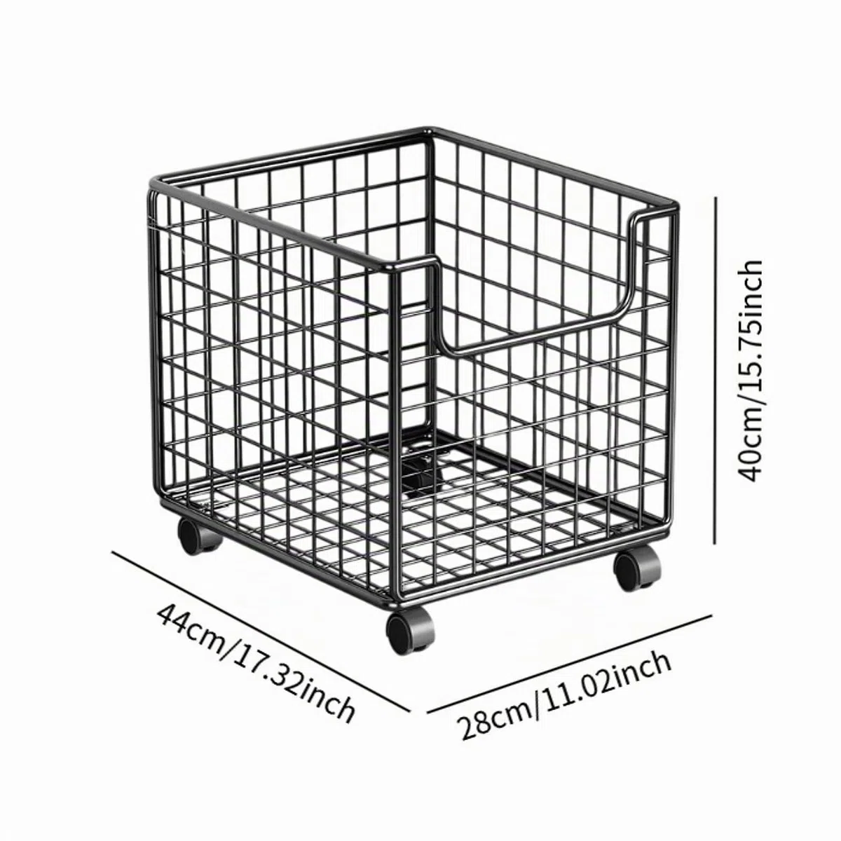 LOVIVER Estante de despensa de carros de Almacenamiento de Cocina, Cesta de Almacenamiento de Alambre de Metal, Organizador, Carrito de Rollo de Frutas de