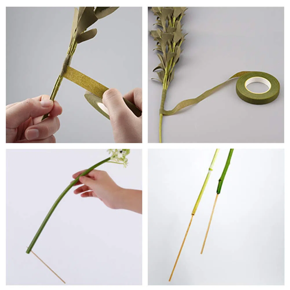 WANDIC Kit de arreglos Florales, Juego de 51, Soportes Redondos para Flores, Maceta de cerámica, Pin y rastrillo de Limpieza de Agujas Kenzan, Tallos Florales y Cinta Floral para Arte de arreglos