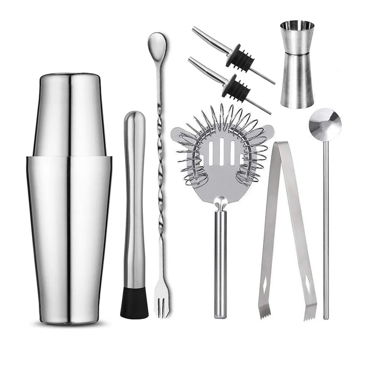 1/6/9/11 Uds coctelera de acero inoxidable barman copa vino mezclador cóctel Bar Set(5pcs 750x600)