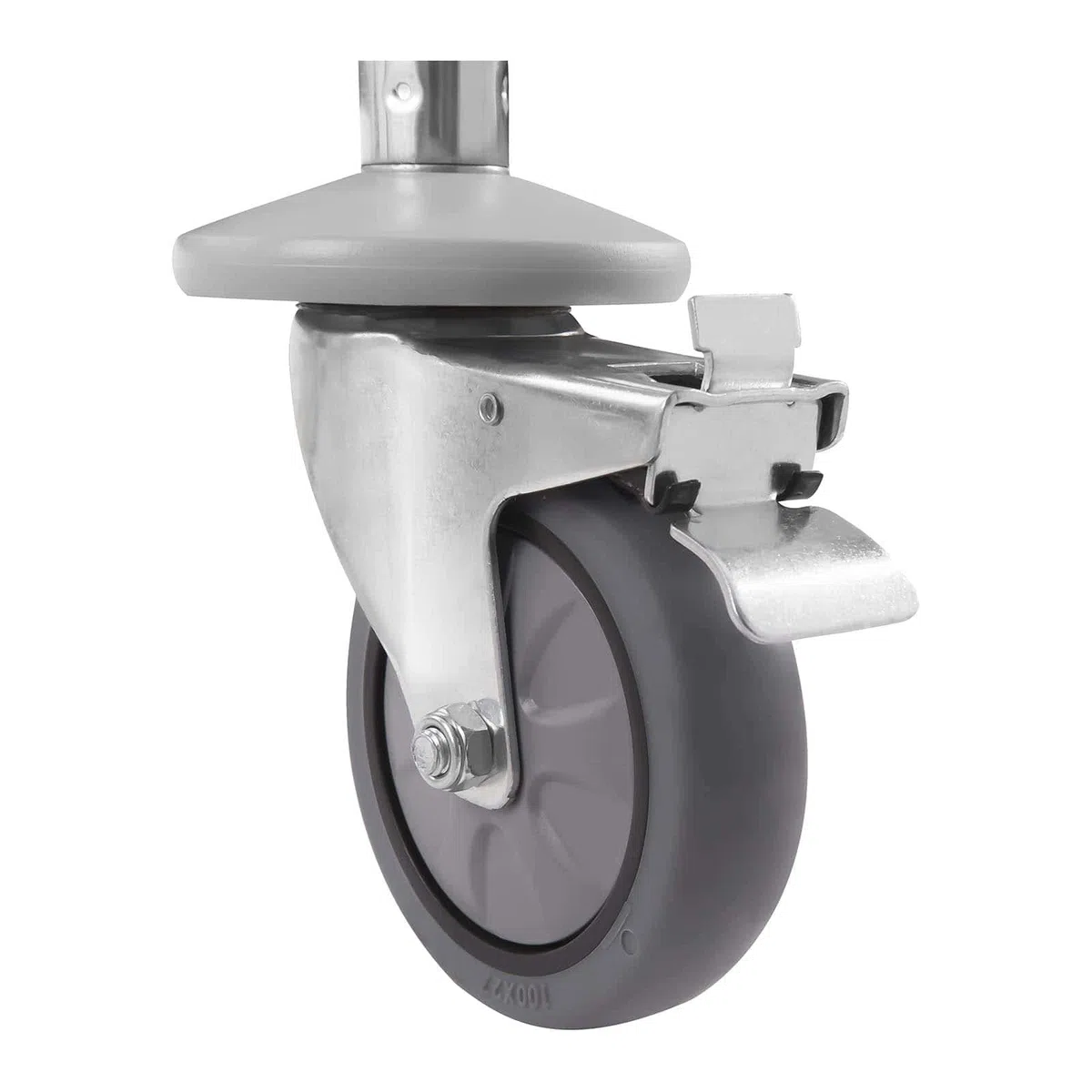 Royal Catering RCGW 1 Carro Cocina Carrito de Servicio con ruedas (2 estantes y 1 bandeja de recogida, Capacidad de Carga 150 kg, Distancia entre las Bandejas 27,5 cm) Acero Inox