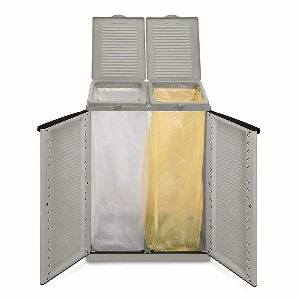 Terry, Ecocab 2 , Armario Recogida Selectiva de Residuos, 2 Compartimentos. 68x39x88,7 cm