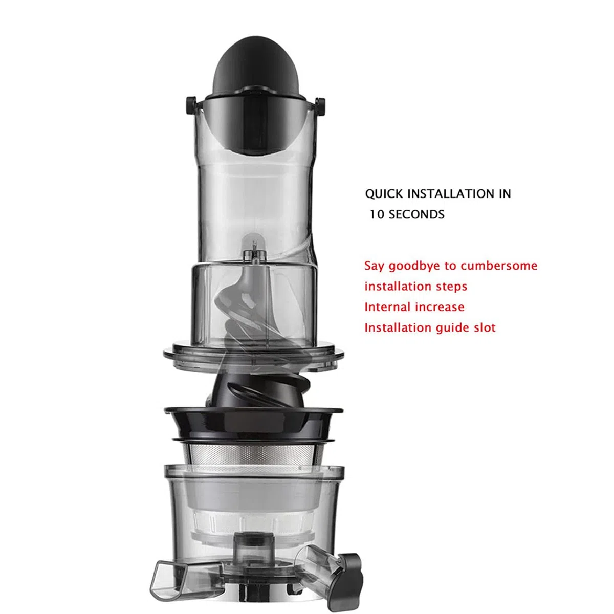 Máquina exprimidora, exprimidor lento de ranura ancha para exprimidor nutritivo de frutas y verduras, exprimidor de prensa en frío en espiral sin BPA, exprimidor masticable para verdu