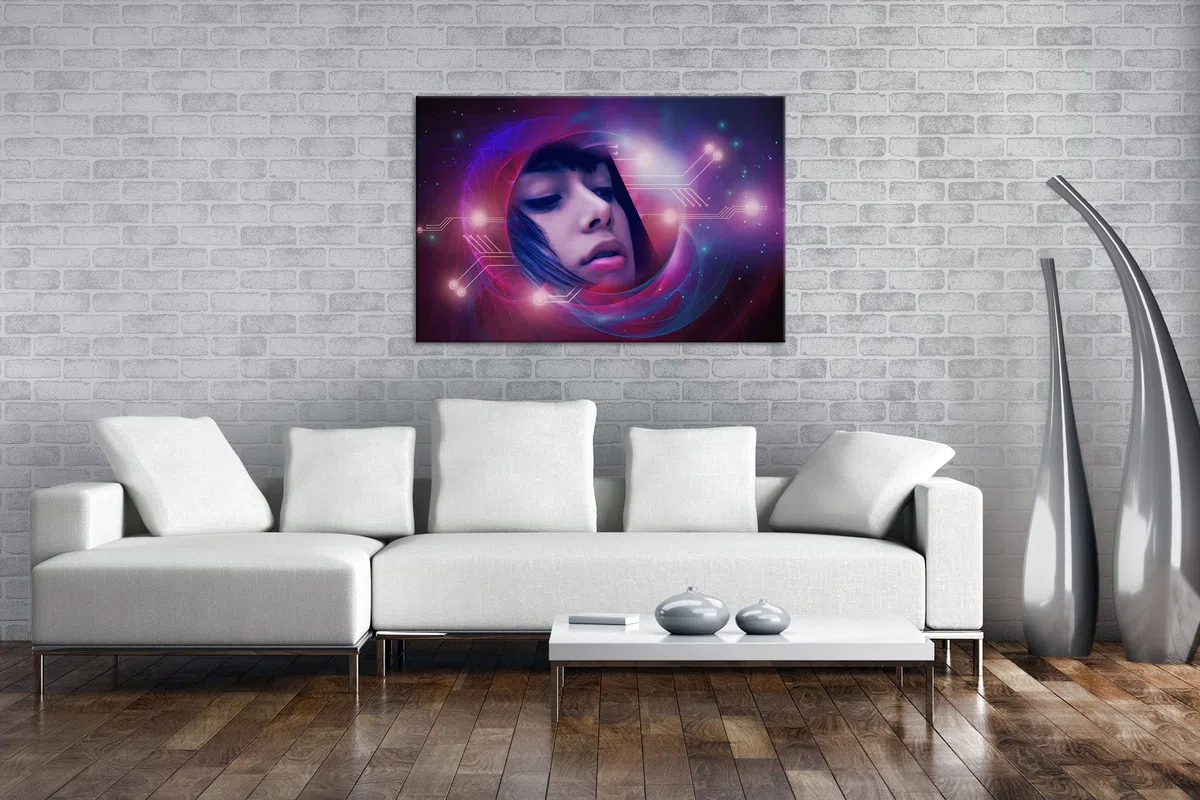 Fotomural sobre lienzo (120 x 80 cm), diseño de ciencia ficticia