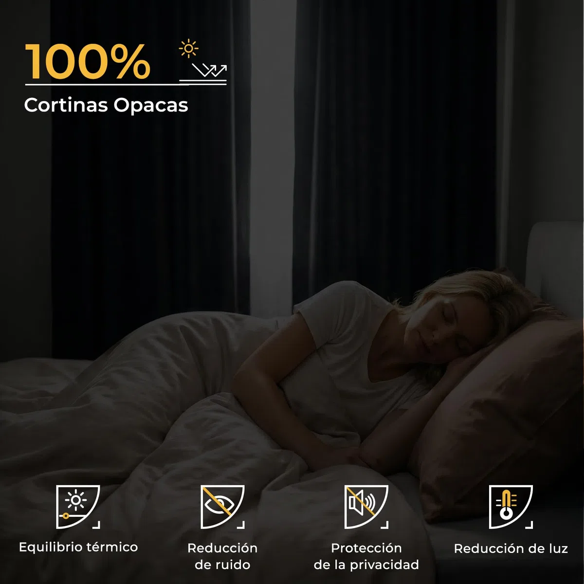INOVADAY 100% Cortinas Opacas para Salón 2 Piezas 140x225 cm, Blanco | Cortinas Térmicas para Dormitorio, Aislantes del Frío y Calor, Privacidad, Instalación Flexible, con Cinta Fruncidora, OEKO