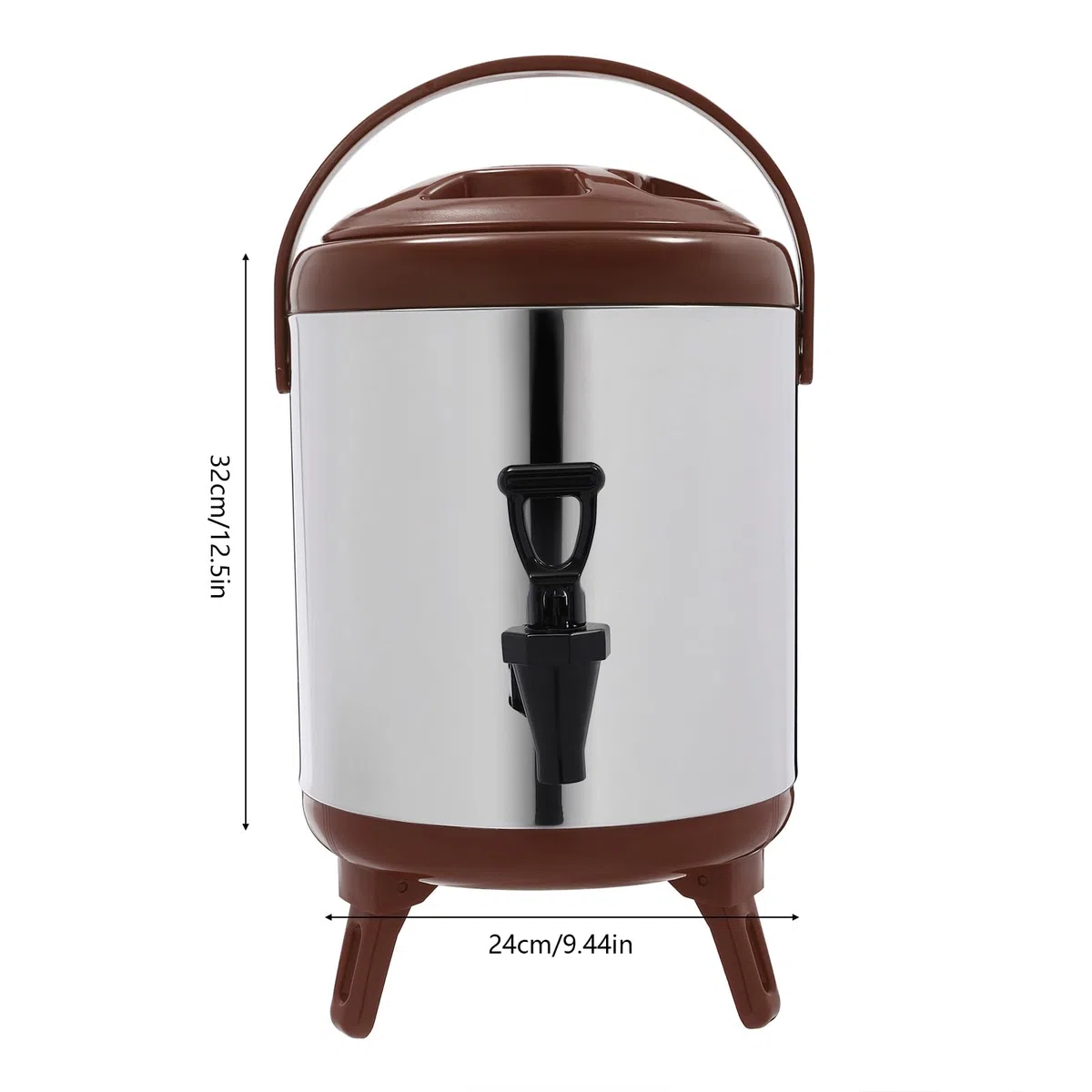 Dispensador de agua caliente de 6 litros con grifo, urna de bebidas aislada de acero inoxidable para café, té, fiestas, catering y eventos