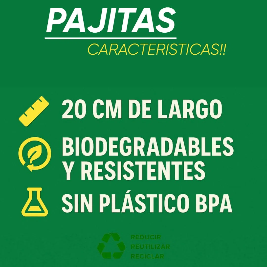 Pajitas de Papel Biodegradable, 20cm. Desechables, ecológicas y compostables. Comprometida con el medio ambiente.… (3000)