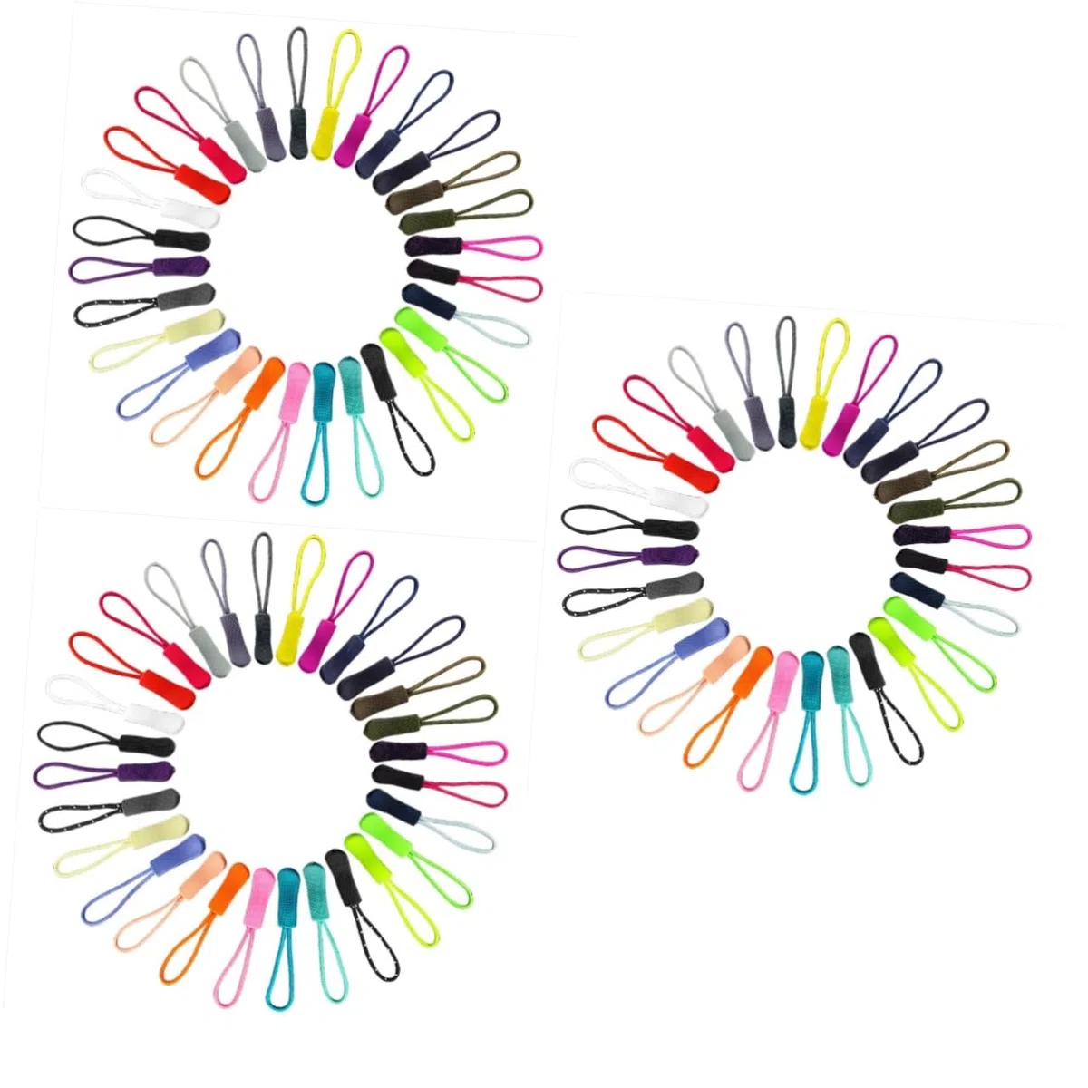 Tofficu 360piezas Tiradores De De Plástico Accesorios Prácticos Para Ropa Equipaje y Mochilas Mezclados