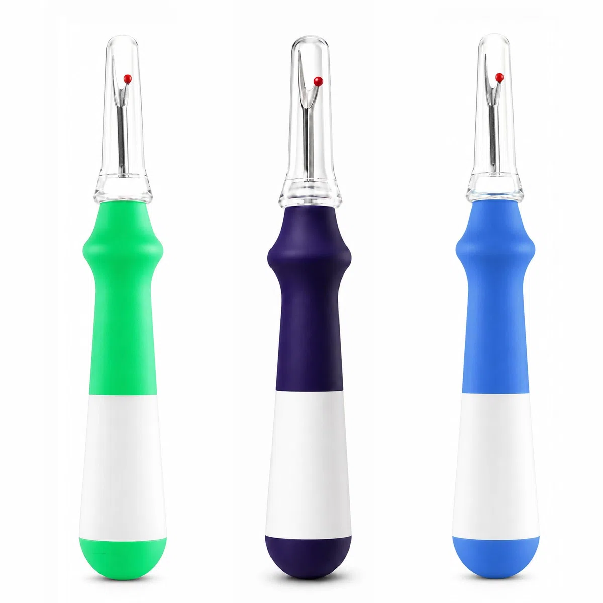 Destripador de costuras para costura, 3 piezas, colorido y práctico destripador de puntadas y herramienta para quitar hilos para coser y manualidades, con diseño ergonómico y tapa de seguridad